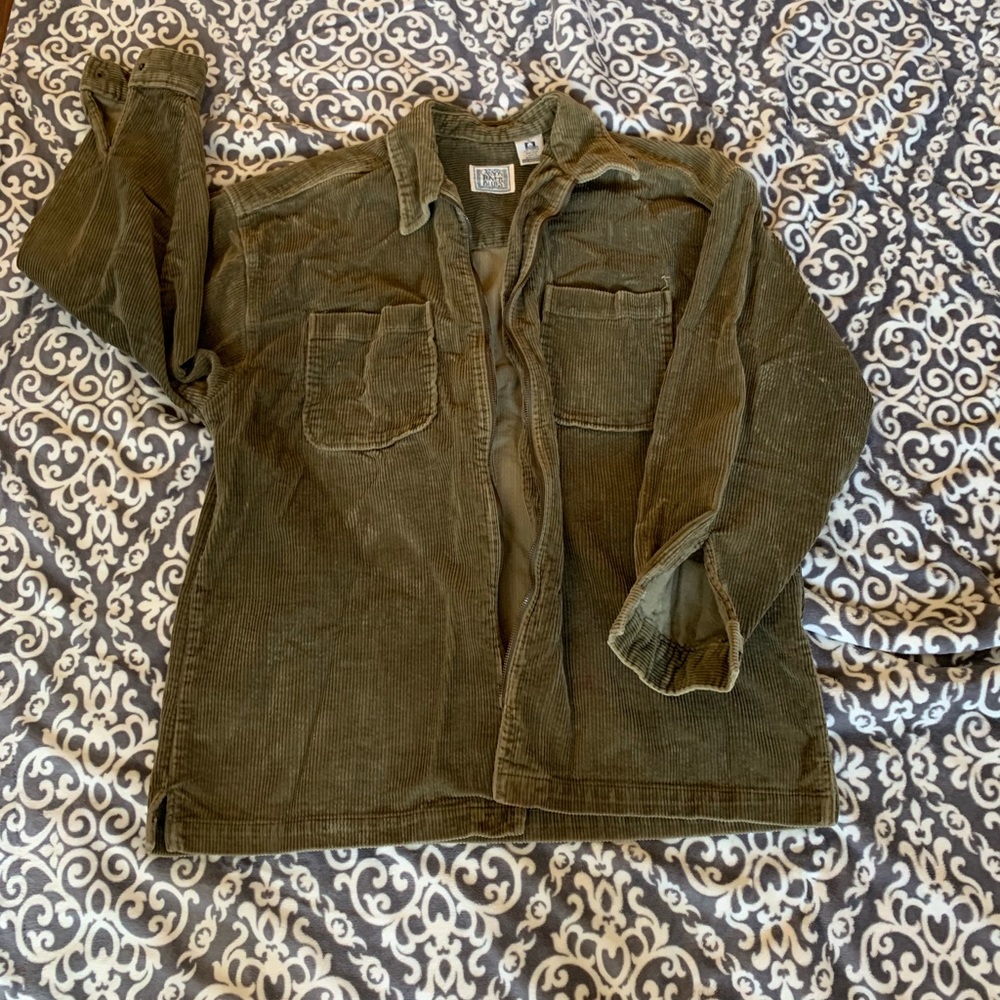 Green corduroy jacket canyon river blues sz Lg